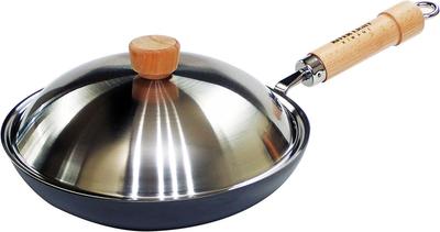 River Light Kiwami JAPAN Conjunto de frigideira de ferro com tampa 26 cm Nitreto de ferro Nitretação compatível com IH Resistente à ferrugem Fabricado no Japão JS1226