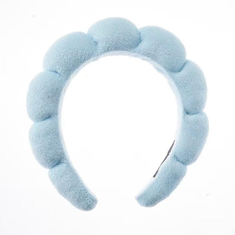 New Fashion Sponge Headband for Women Girls Puffy Hair Band Makeup Bubble Retro Terry Cloth Headbands Hair Accessories Headwear