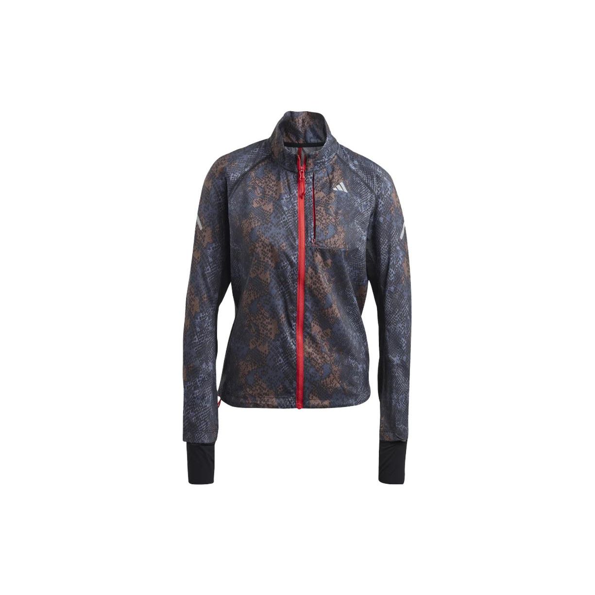 

Куртка Adidas Pattern Logo Printed Stand воротник Женская куртка черная HR5718 S