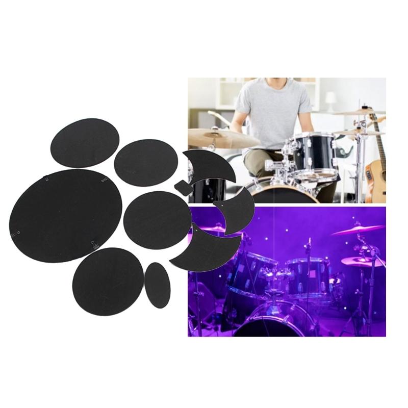 Drum Mute Pads Mute Silencers Drumming Rubber Foam Practice Pad Drum Dampeners Marchings Snare Drum Accessories Easy Use