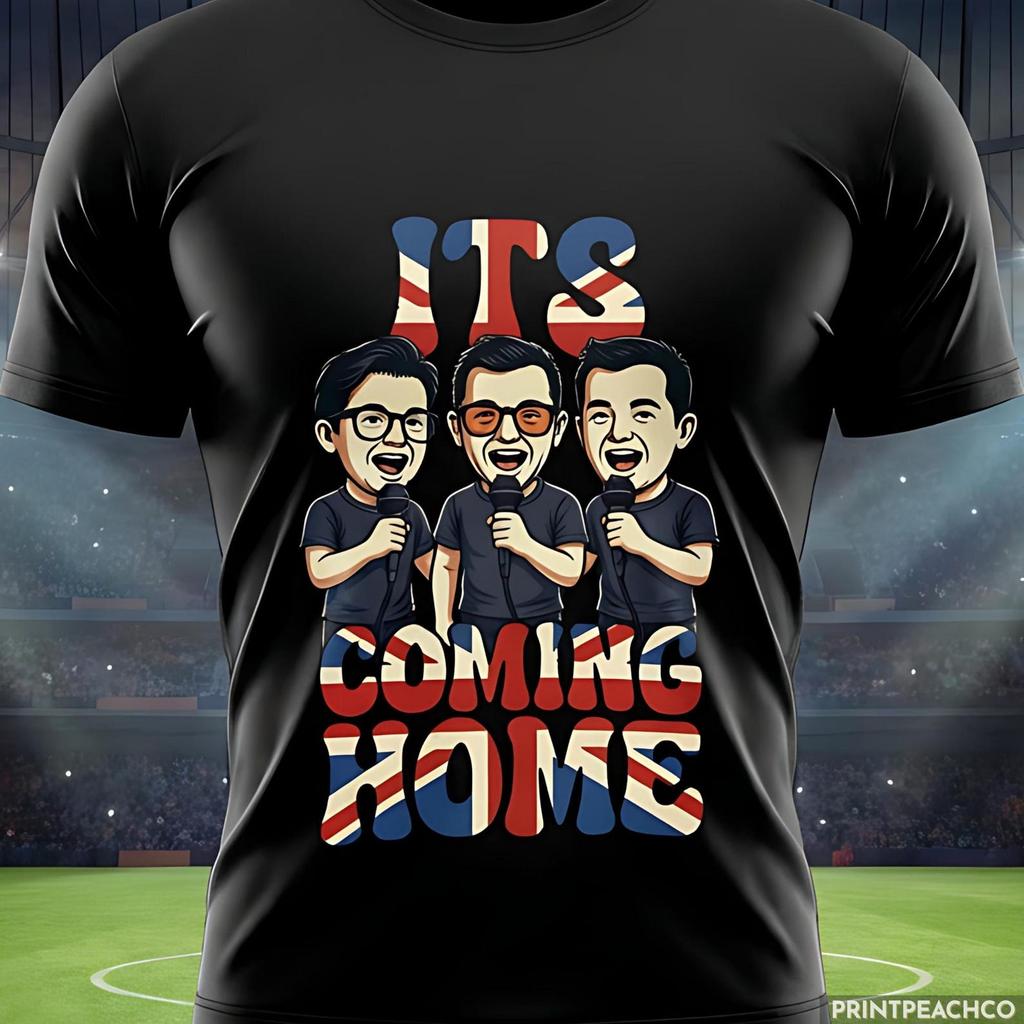 Its Coming Home England Football Shirt, Caricature Soccer Singers Tee, Funny England Fan Top, World Cup 2026 Supporter Gift