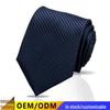 Men's High-Grade Black and Red Striped Silk Tie for Formal and Wedding Wear - 8CM
