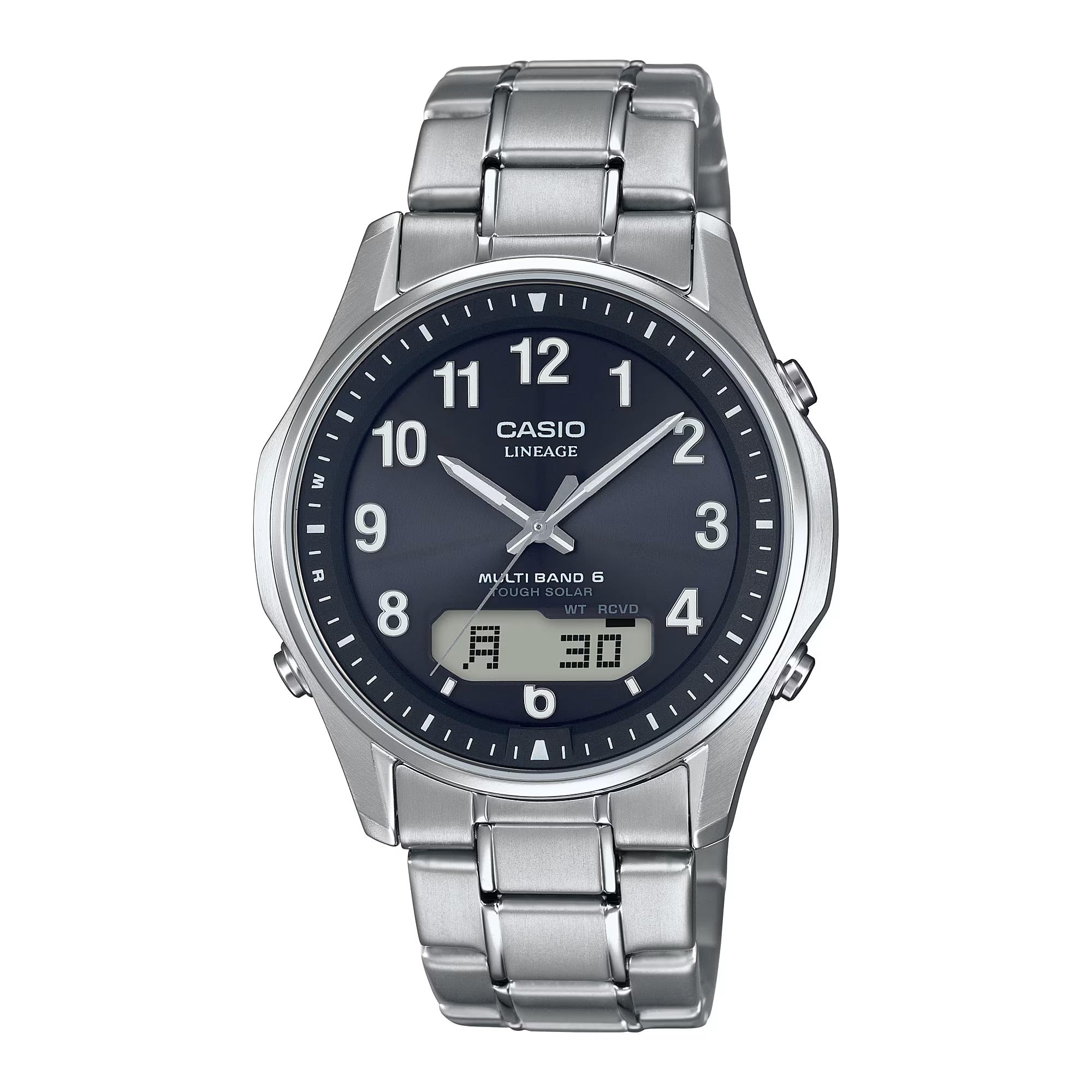 

Lineage Silver [Casio] LCW-M100TSE-1A2JF Men s Watch, Radio-Controlled Solar, чёрный