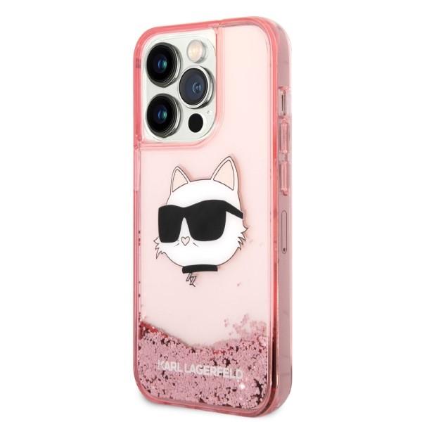 Karl Lagerfeld Klhcp14Llnchcp Iphone 14 Pro 6,1 Różowy/Pink Hardcase Glitter Choupette Head
