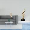 Folding Wall Hook Organizer with Musical Note Sculpture Creative Resin Tabletop Ornament for
