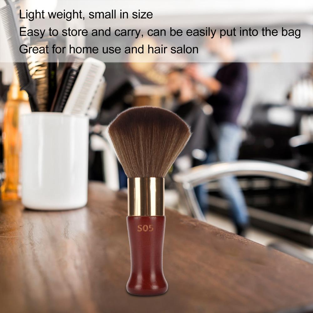 Ergonomic Wooden Handle Neck Duster Brush Portable Design Hair Cut Neck Brush Salons