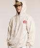 Human Highlight Small Heart Hoodie Oatmeal Red