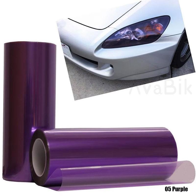 30CM Car Headlight Purple Tint Film PVC Car Headlight Color Changing Film Auto Lamp Anti-scratch Protective Light Sticker