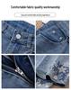 2025 New Chinese Style Embroidered High-Waist Wide-Leg Petite Jeans