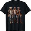 Svart Cowboy Western Rodeo Melanin Svart Historia Texas T-shirt