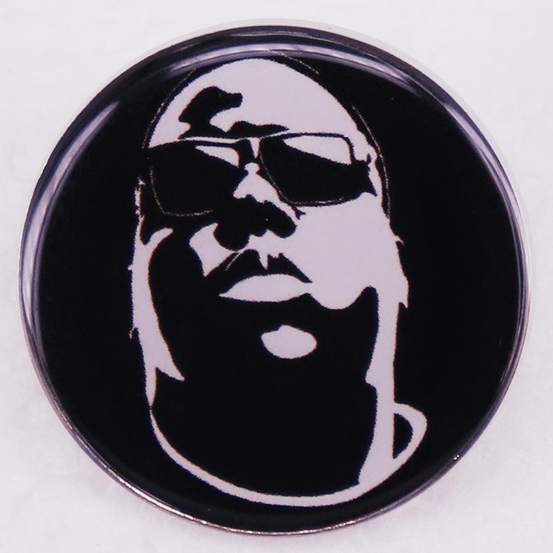 BIG Badge Round Brooch - Infamous Rapper Music Merchandise