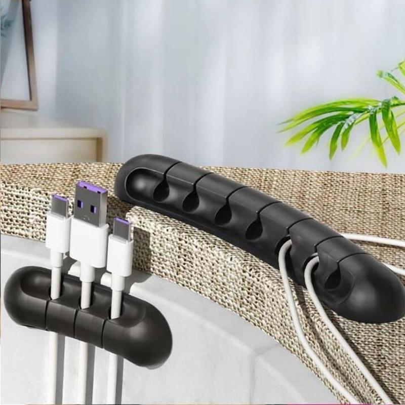 Elastomer Identity Adhesive Cable Clamps For Desk Car Home Twist Complimentary Cord Management Permanent Flexible Wire Owner