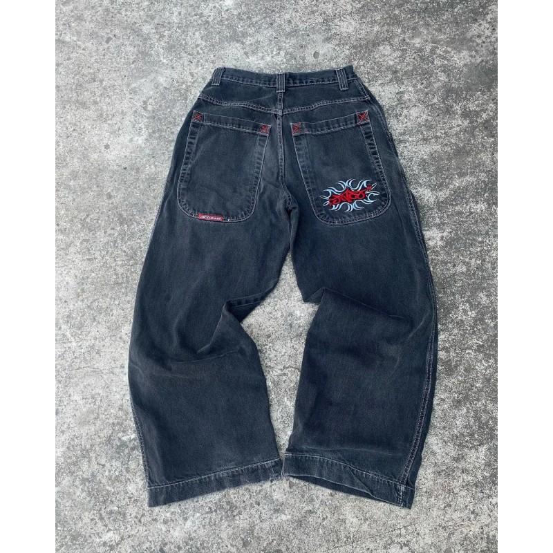 Ανδρικό Τζιν Φαρδύ Ίσιο Εφαρμοστό Casual Streetwear Στυλ Hip Hop Μείγμα Βαμβακιού Μεσαίου Υψώματος