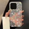 Botanical Holographic Floral Clear Phone Case For iPhone 17 Air 16 15 13 12 11 Pro Max Pro Plus Soft Protective Funda Cover