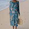 Women's Fashion Casual Sleeveless Round Neck Solid Color Elegant Temperament Dress