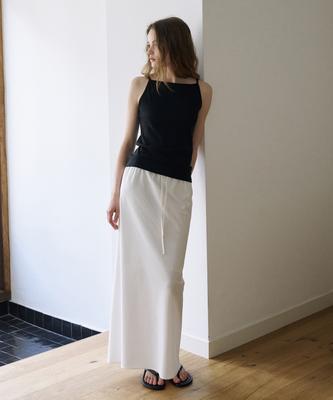 Lamerei String Maxi Skirt[Lmbfsusk417]-Off-White