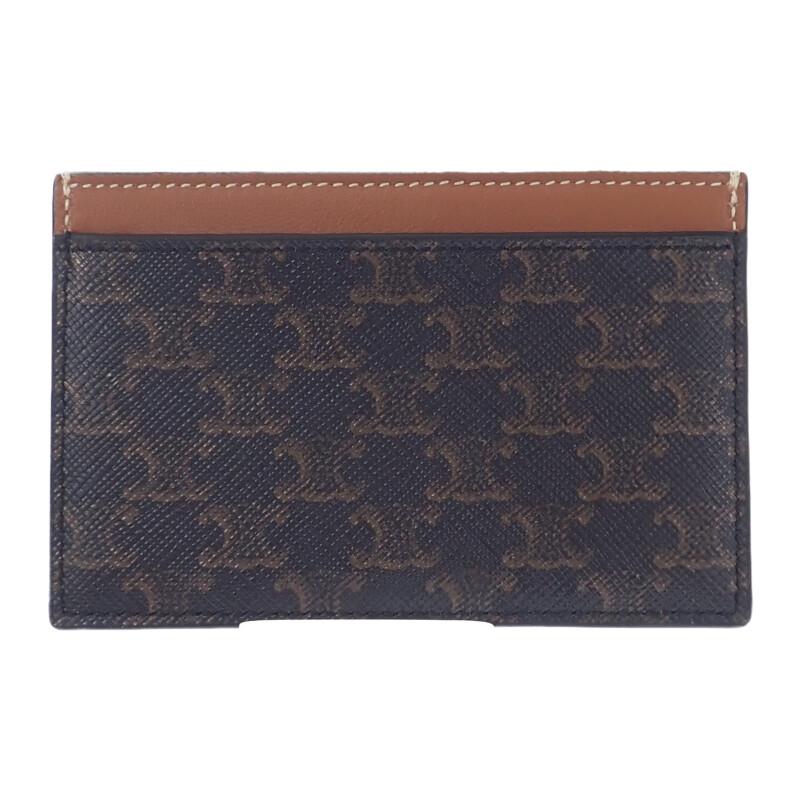 CELINE  10B702CLY.04LU Card Case Brown leather Women