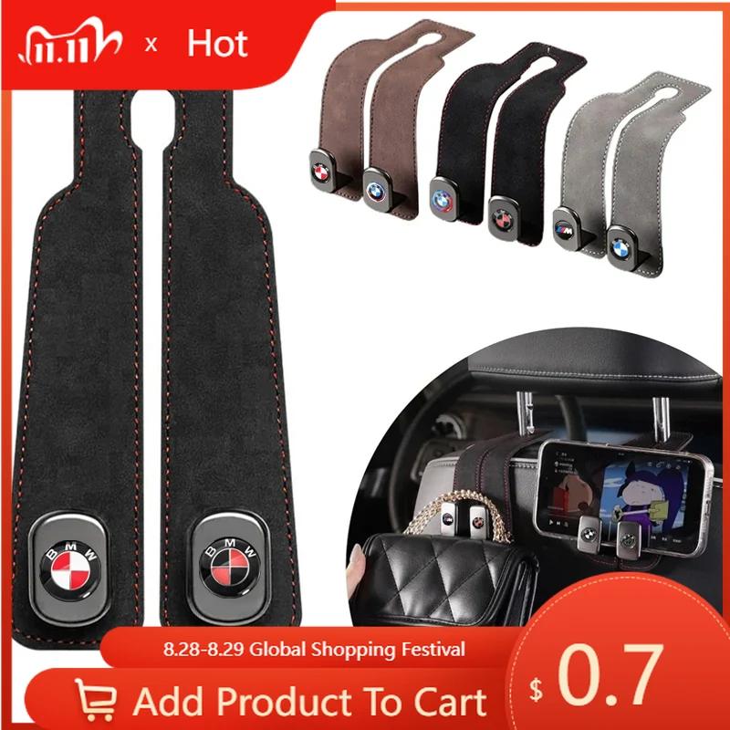 Autoaufkleber Auto Haken Wildleder Metall Multifunktional Sitzlehnen Aufbewahrung Doppelhaken Für BMW 50. E39 E46 E36 E90 G20 G30 E60 G22 F30