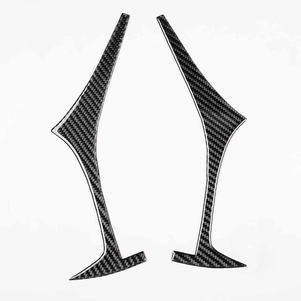 Car Rear Light Eyebrow Real Carbon Fiber Decoration For Tesla Model 3 Model Y 2017- Auto Exterior Modification Accessories Black Carbon Fiber
