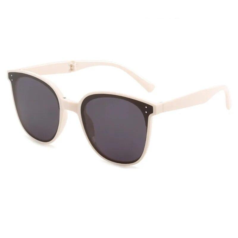 Fashion Classic Portable Foldable Sunglasses UV400 Summer Vintage Retro  Eyewear Women Lady Riding Eyeglasses Sun Shade