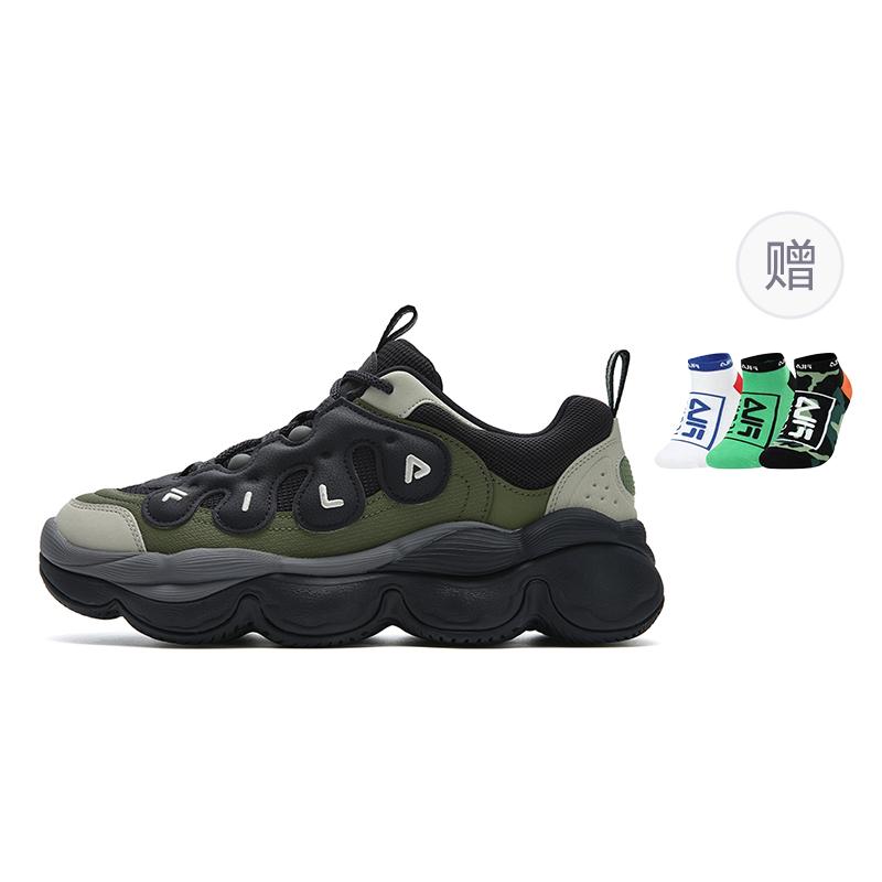 New FILA PEASE Wear resistant And Lightweight Low top Casual Shoes Men's Legend Blue Rotten Green F12M541114FNL