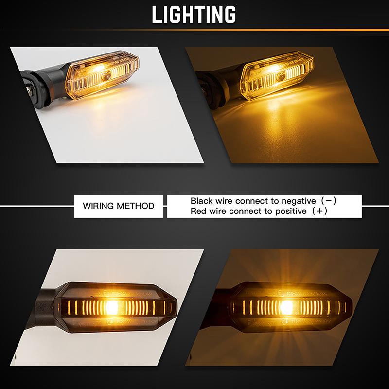2Pcs Mini Amber Flashing Light Motorcycle Led Turn Signal Lights 8Mm Blinker Turn Signal Lamp 12V Moto Indicator Accessories