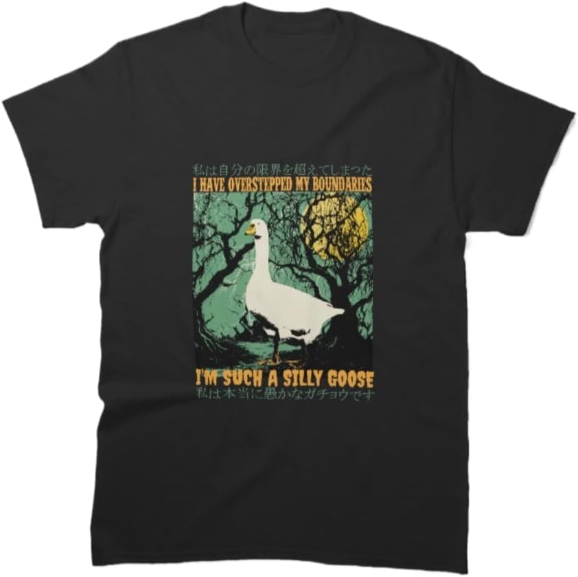 

Funny Silly Goose Quote Vintage Style Graphic T-Shirt Unisex 100% Cotton Crew Neck Short Sleeve Casual Tee 5XL різнокольоровий