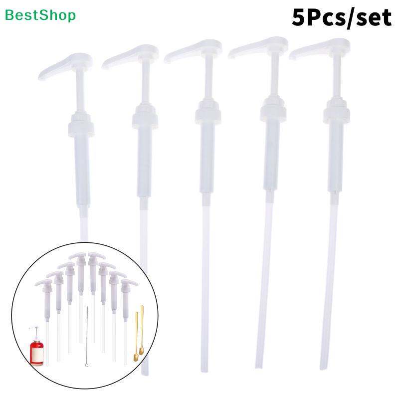 5Pcs Syrup Pump Coffee Syrup Pump Dispenser Syrup Pump Press Action Pump Head For Coffee Syrups For Juice Bottle Dispenser