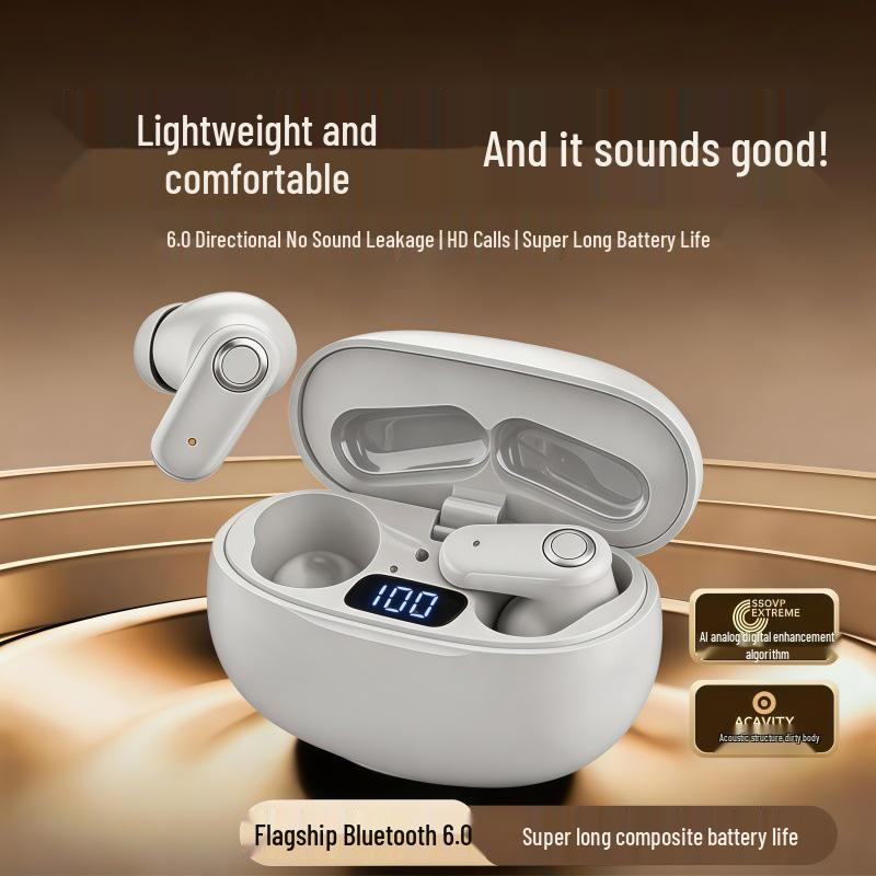 D13 Bluetooth Earbuds: Short-Handle, High-Quality Sound, Noise-Cancelling, In-Ear Comfort, Ideal for Sports.