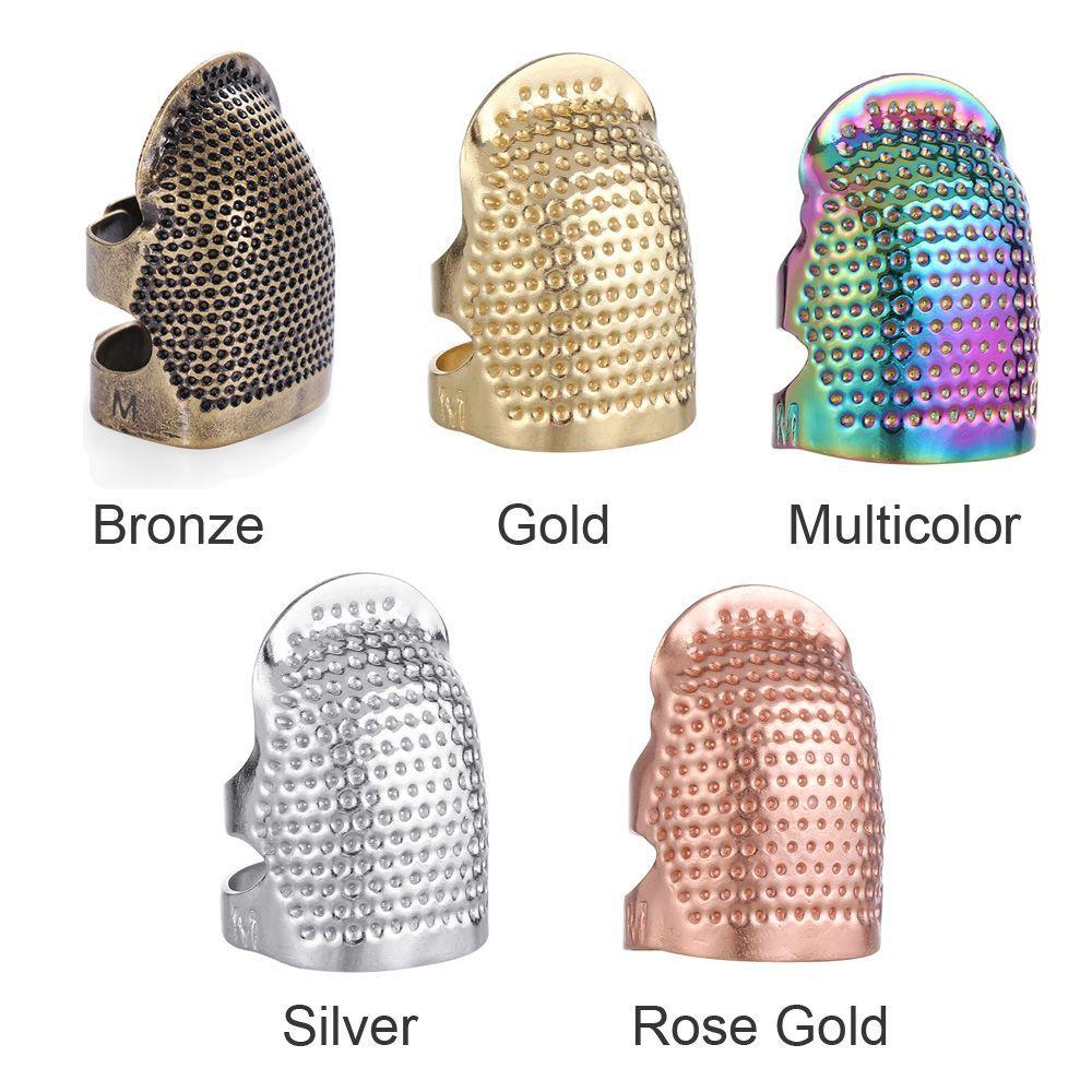 Vintage Gold Finger Protector Needle Thimble Antique Ring Handworking Metal Stitching Tools DIY Crafts