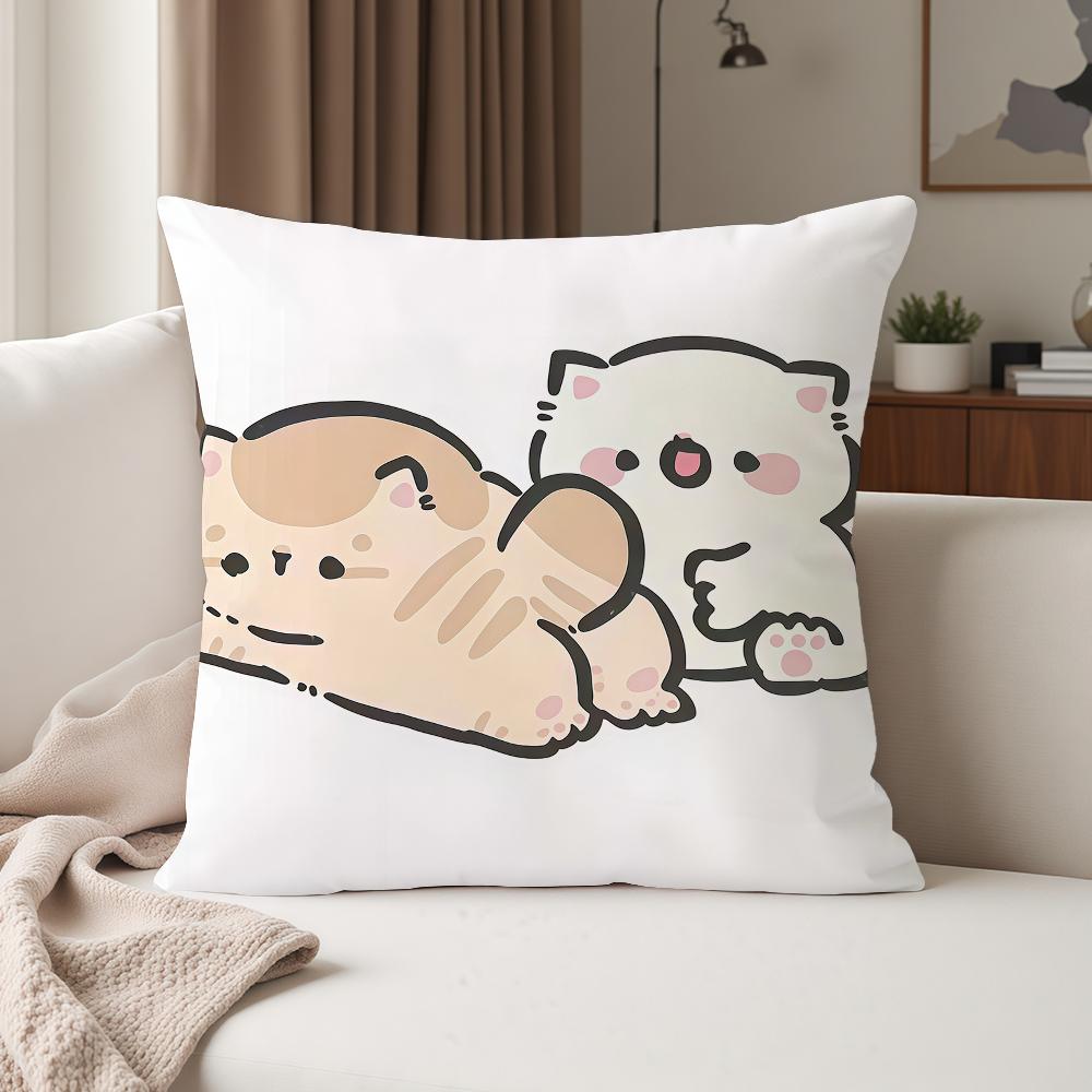 Cute Cartoon Ffluffystar Cats Pillow Case Suitable For Bedrooms Living Rooms Cars Home Decoration