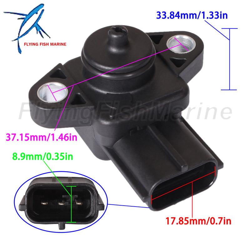 Outboard Motor 68V-82380-00 Intake Air Pressure Sensor for Yamaha 115HP 200HP 225HP / 880885T for Mercury Mariner