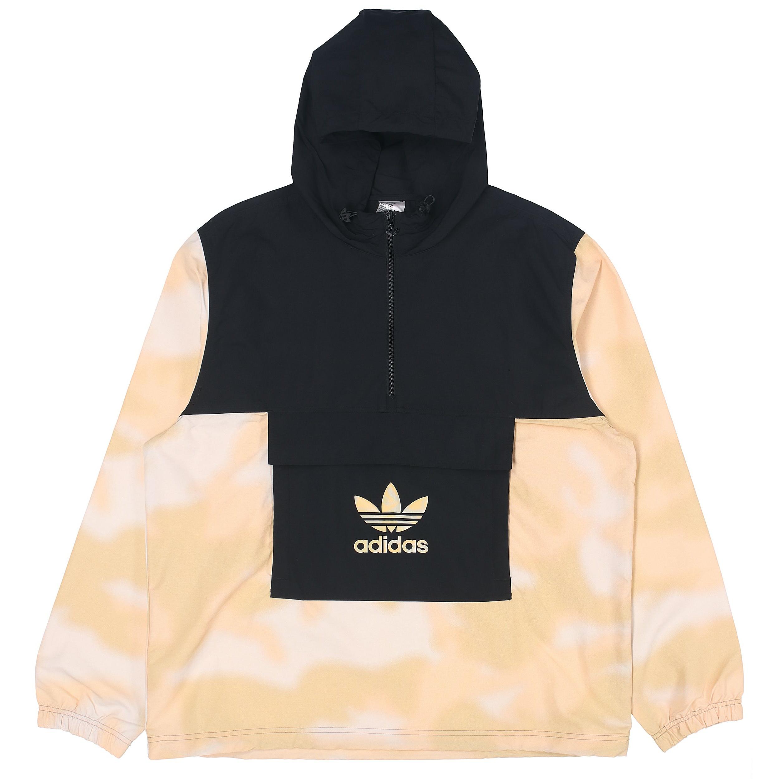 adidas originals Camo Windbreaker Sports Casual Camouflage Half-zip Jacket Men s Black/Brown GN1876 XS