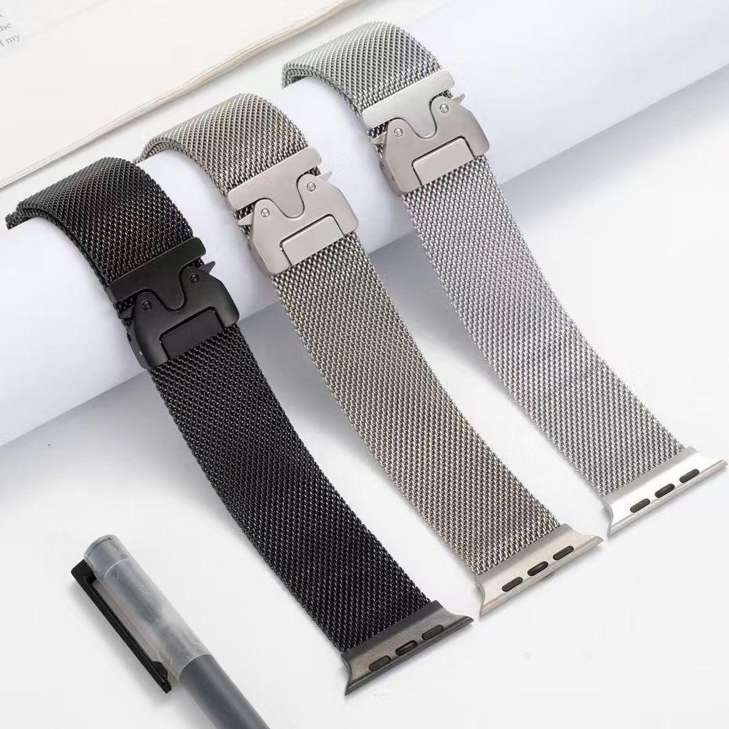 Milanese Loop with Deployment Clasp for Apple Watch S10 Series