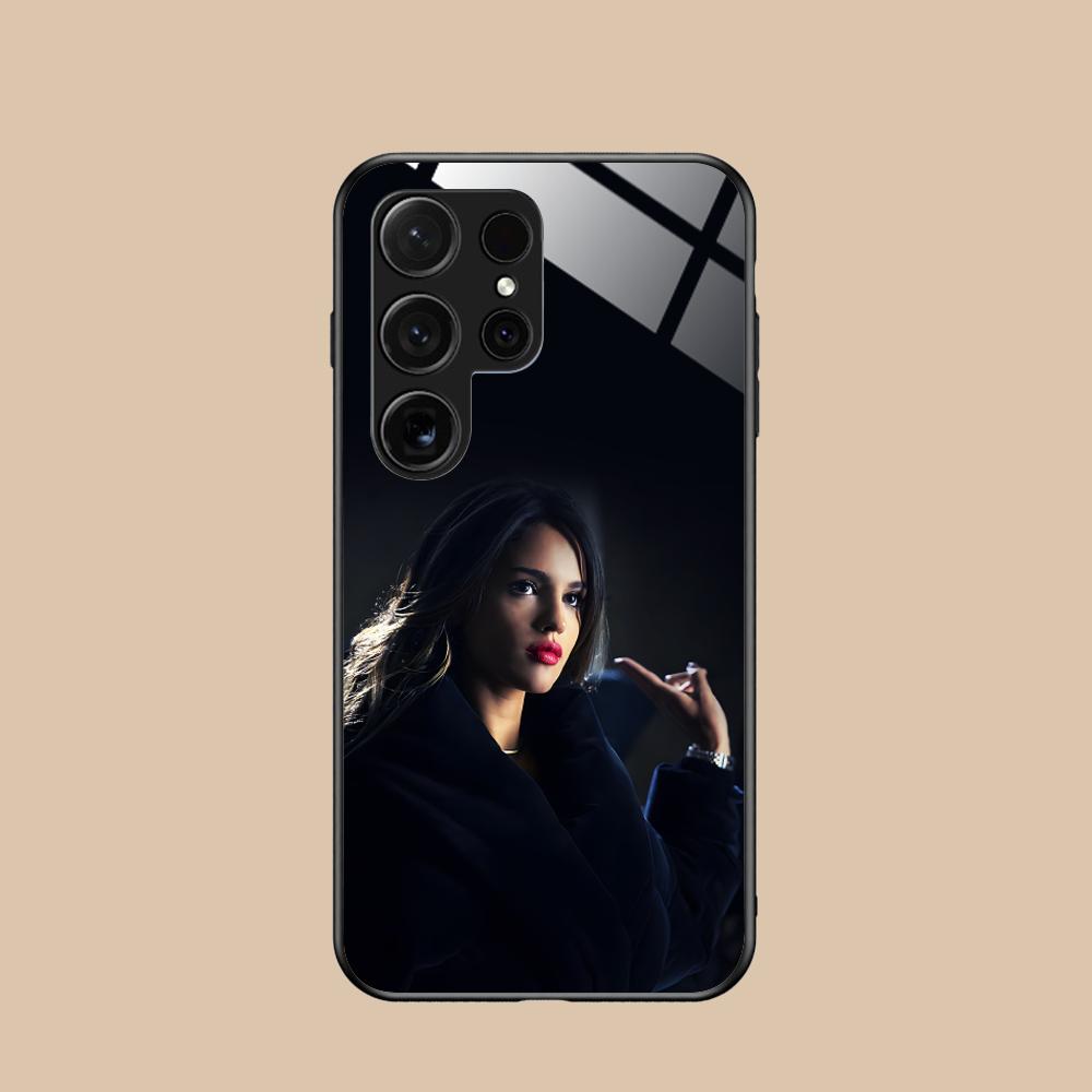 

Fashion Eiza Gonzalez Glass Mobile Phone Case for Samsung Galaxy S26 S25 S24 S23 S22 S21 S20 Note20 Plus FE Ultra Colorful Cover Galaxy S23 Ultra