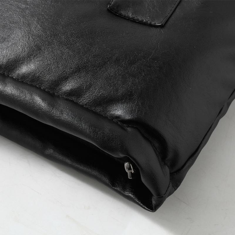 Fashion Winter Men's Sleeveless Jackets Plus Size Thick Waterproof Black Faux Leather Outerwears Man Warm Vest