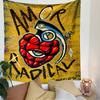 Amor Radical Tapestry Wall Hanging, Spanish Love Quote Poster Art, Boho Wall Decor for Bedroom Living Room Dorm