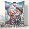 Grandparents Kiss Frameless Blanket Air Conditioning Blanket Flannel Dormitory Office Nap Blanket Printed Blanket Gift Blanket F