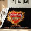 1PC Arsenal F Custom Name Patterned Flannel Blanket Suitable For All Seasons for Home Decor Warmth and Comfort Gifts Holiday Present