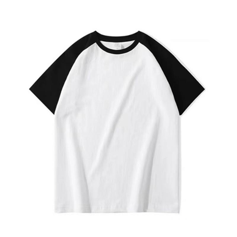 Custom Color Block Pure Cotton Raglan Drop Shoulder T-Shirt XX-Large