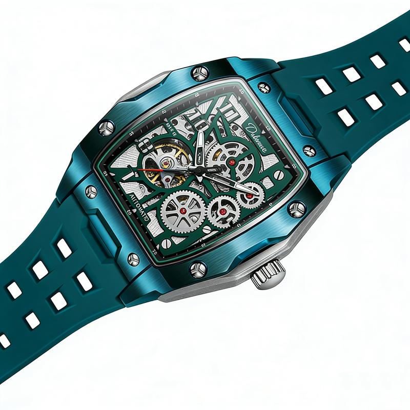 Top Luxury Luminous Skeleton Tourbillon Mechanical Sports Watch Men's Waterproof Automatic Wristwatch Steel Case Relogio