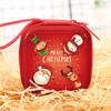 Christmas Decor Gift Zipper Wallet Children's Coin Purse Cute Santa Cartoon Holiday Gift Bags For Guests Wedding Birthday Party