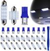 24PCS Car LED Combo Set: T10 Reading, License Plate, Interior Lights