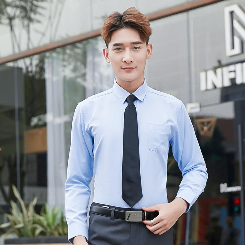 White Shirt Men's Long-sleeved Business Overalls Shirts Professional Tops Cardigan Tooling Manufacturers Wholesale