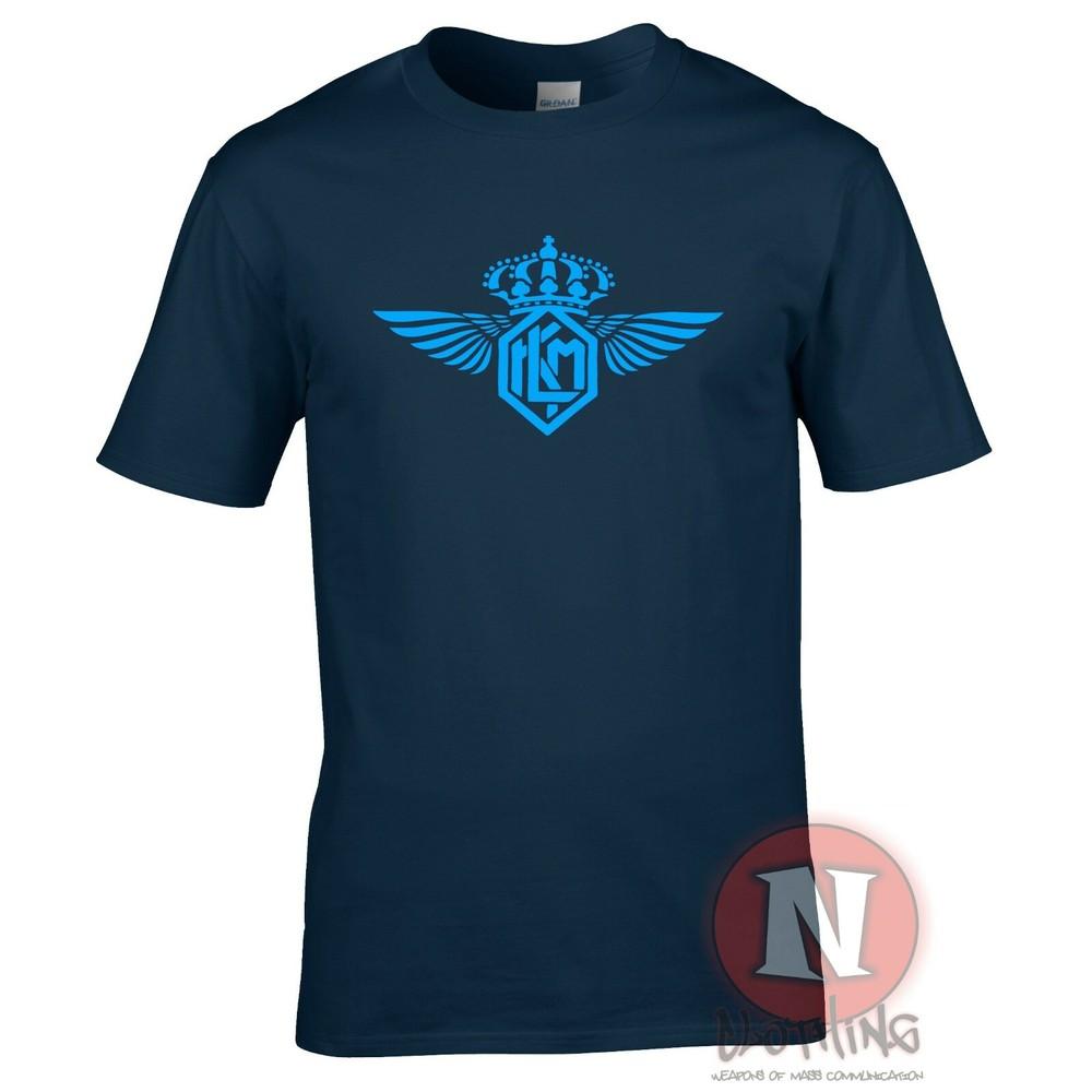 Klm Classic Logo TShirt Aircrew Airline Flight Royal Dutch Airport Brand New S