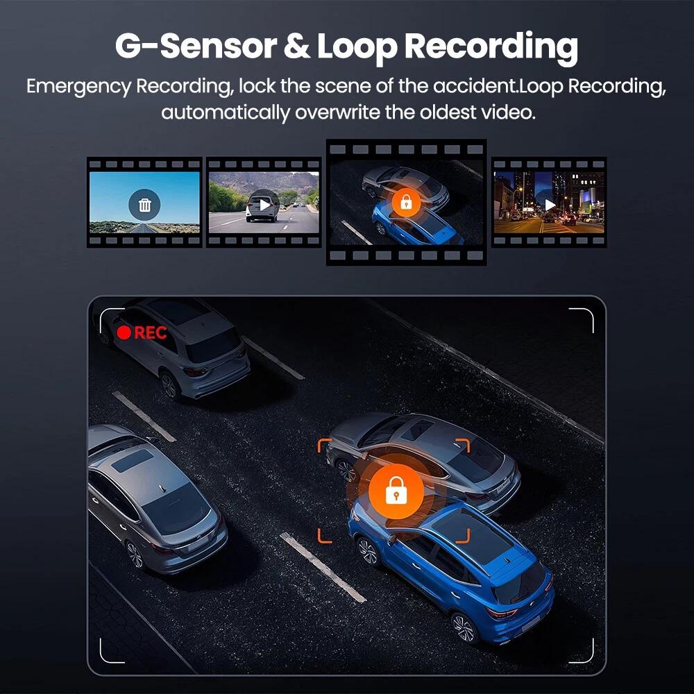 2/3-channel In-car Dashcam, UHD 4K High-definition GPS WiFi Camera, Car DVR Camera