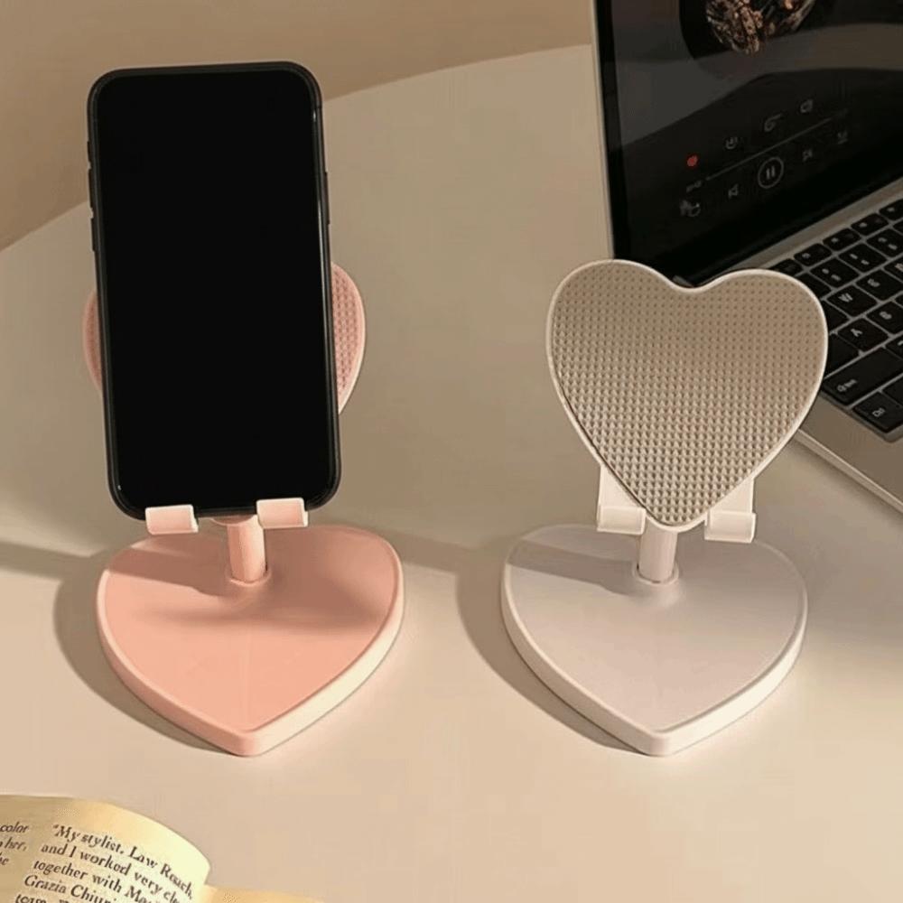 Multifunctional Phone Stand Extendable Design Love Shaped Design Tablet Stand Adjustable Lifting Foldable Live Streaming Stand