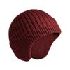 Simple Solid Color Men Casual Warm Knitted Hat With Ear Protection For Winter