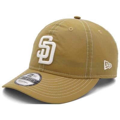 Boné 9THIRTY EasySnap 14693408 NER36C9130 MLB San Diego Padres SD Bege Camelo Nylon Vintage Boné Deep BB 930 New Era Proteção UV