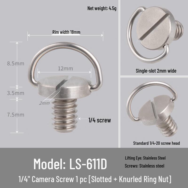 TEXIAN 1/4 Convertible Copper Photography Adapter Screw